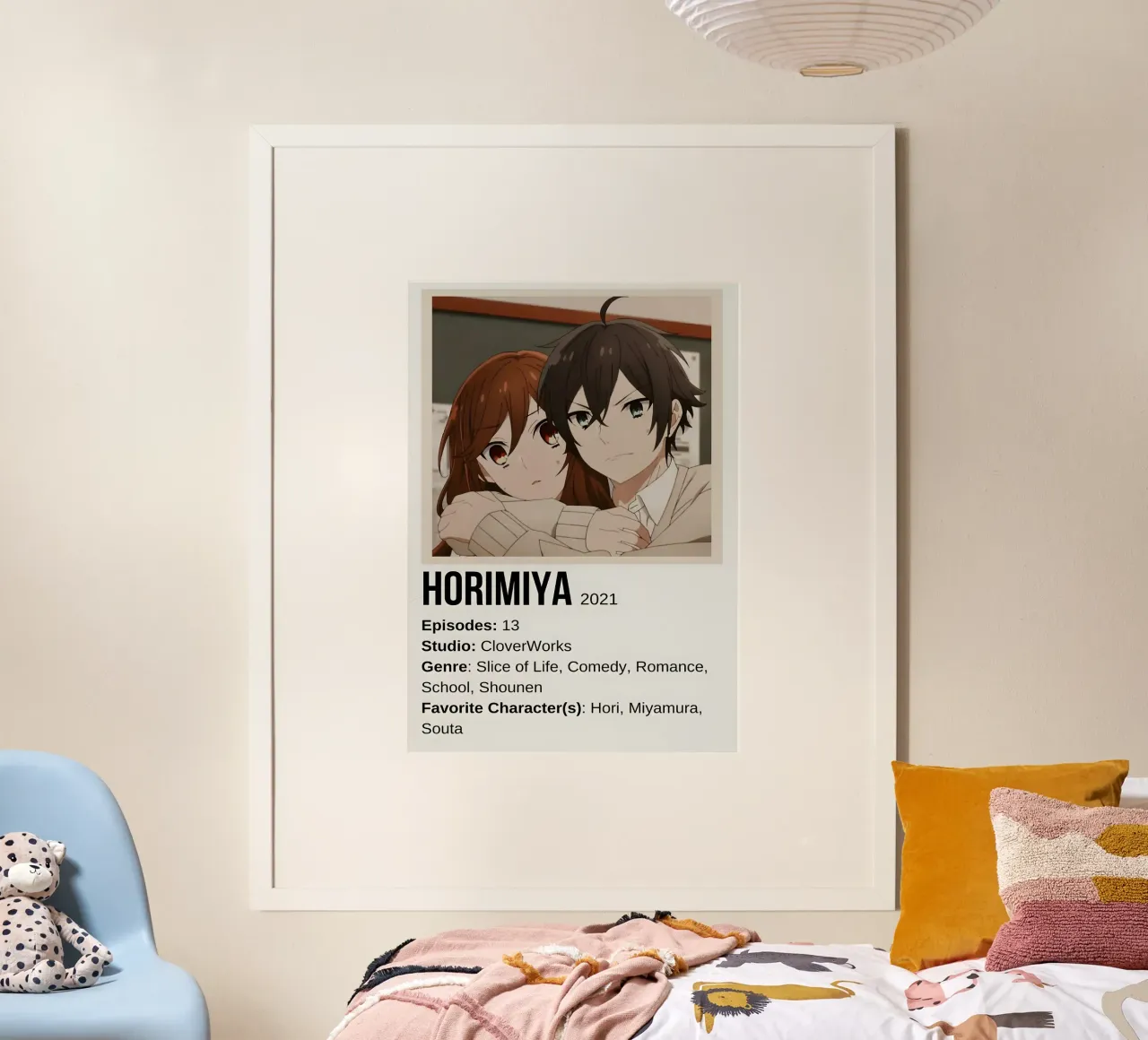 HORIMIYA 2021 poster con telaio in plastica da Totoya