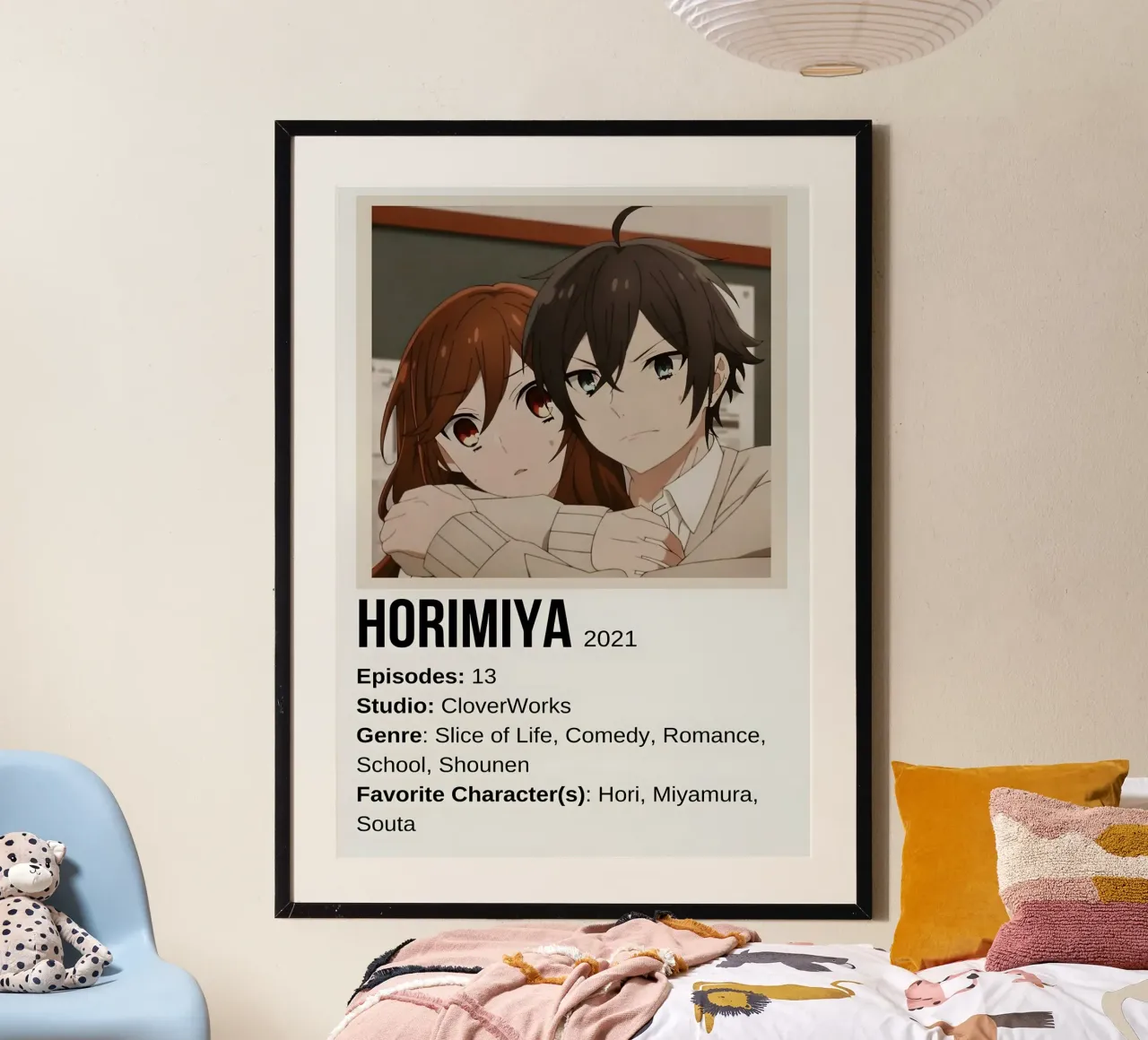 HORIMIYA 2021 poster con telaio in plastica da Totoya