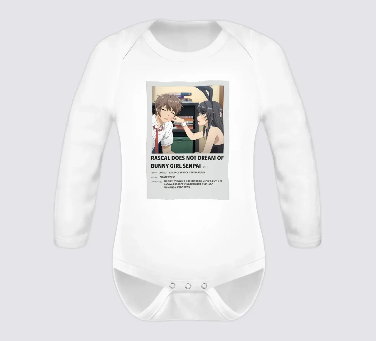 RASCAL DOES NOT DREAM OF BUNNY GIRL SENPAI 2018 long-sleeve baby romper by Totoya