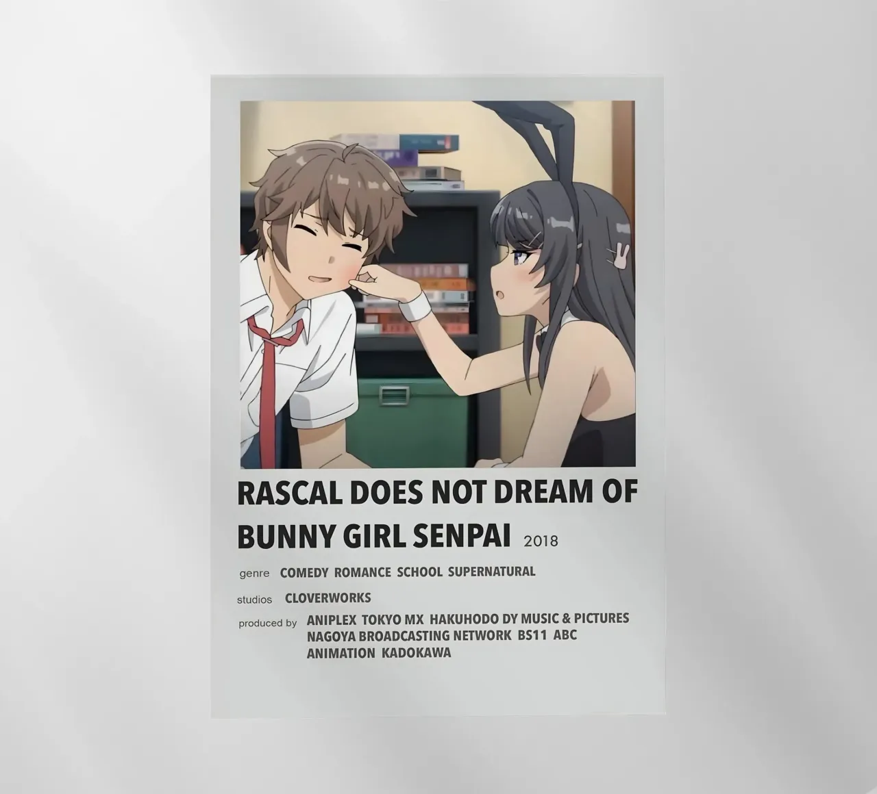 RASCAL DOES NOT DREAM OF BUNNY GIRL SENPAI 2018 pellicola backlit da Totoya