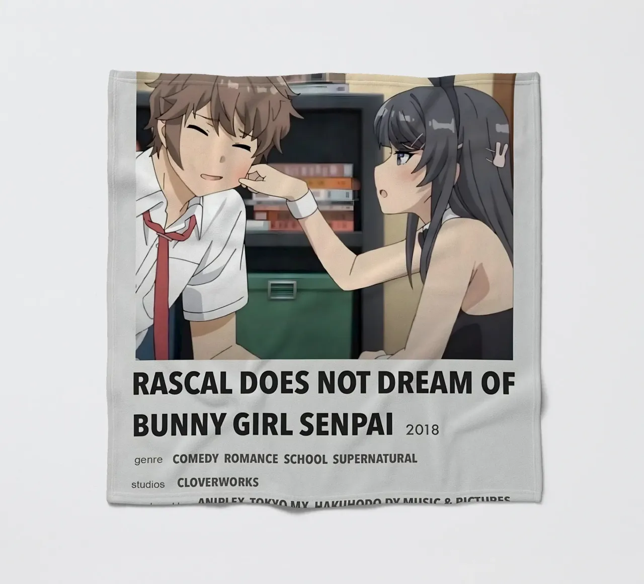RASCAL DOES NOT DREAM OF BUNNY GIRL SENPAI 2018 coperta in pile da Totoya