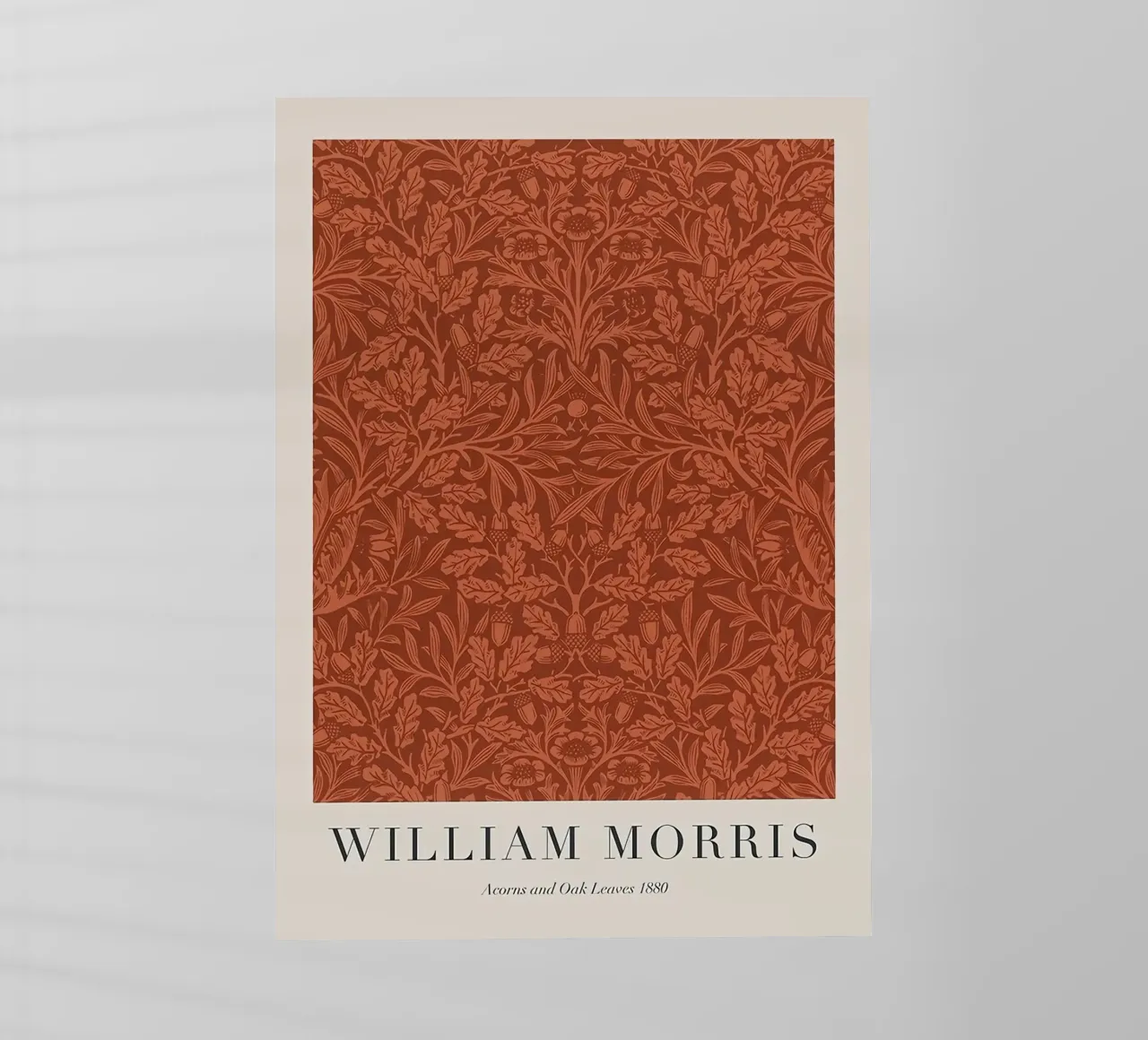 William Morris Ghiande e foglie di quercia 1880 pellicola backlit da Kunzeworld