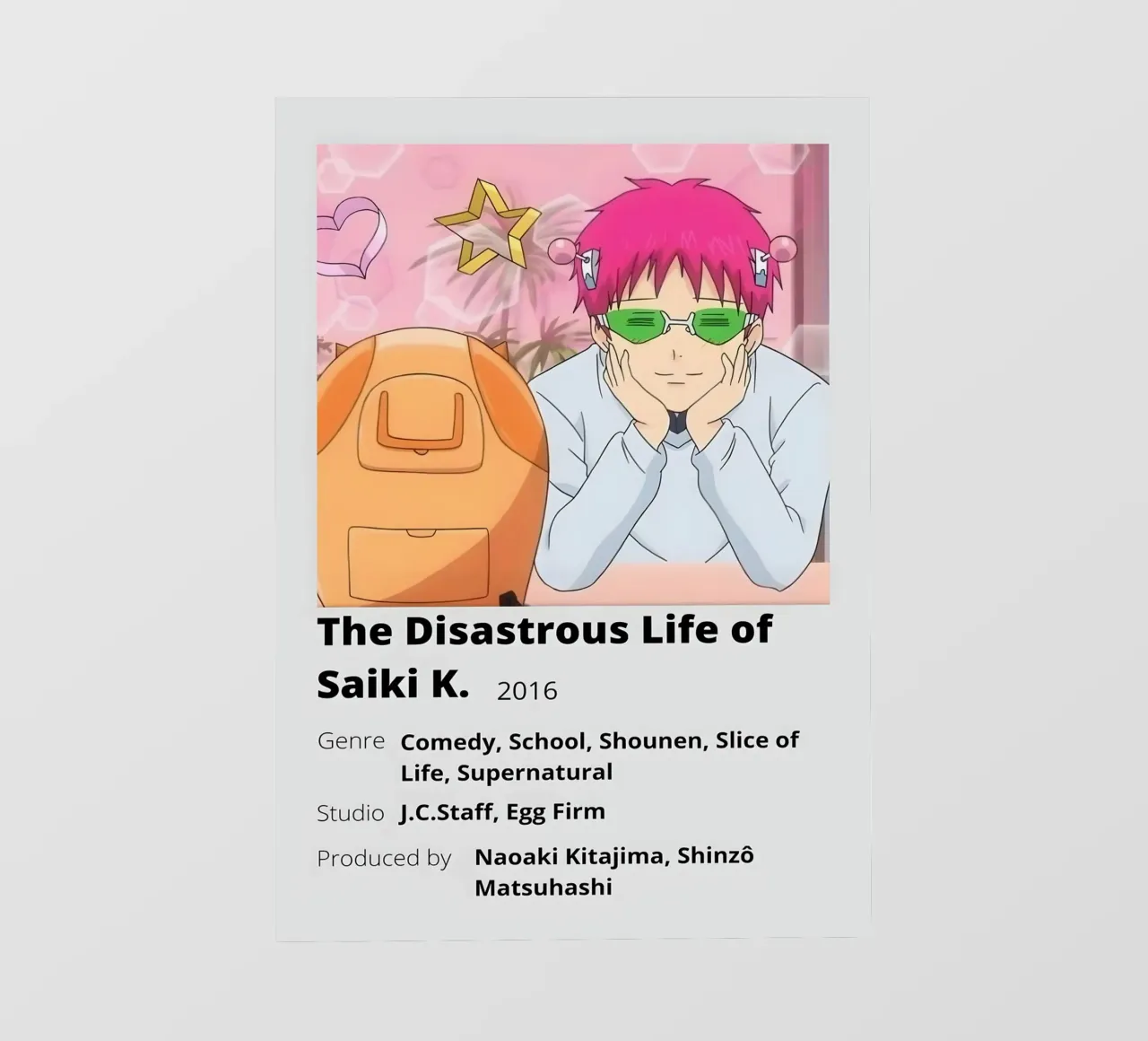 The Disastrous Life of  Saiki K. 2016 pellicola backlit da Totoya