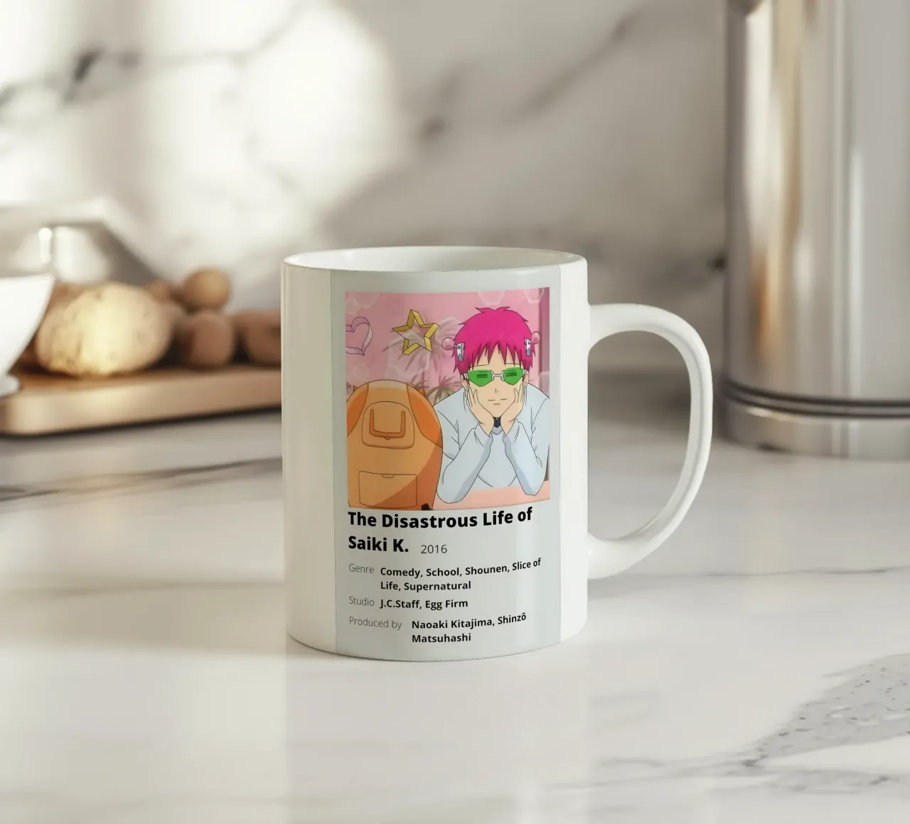 The Disastrous Life of  Saiki K. 2016 tazza in ceramica da Totoya