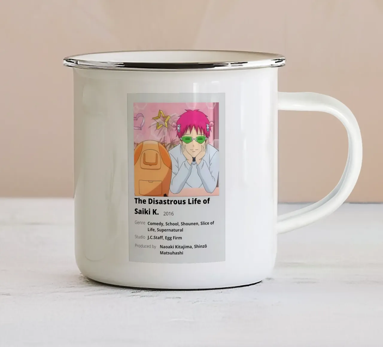 The Disastrous Life of  Saiki K. 2016 tazza in smalto da Totoya