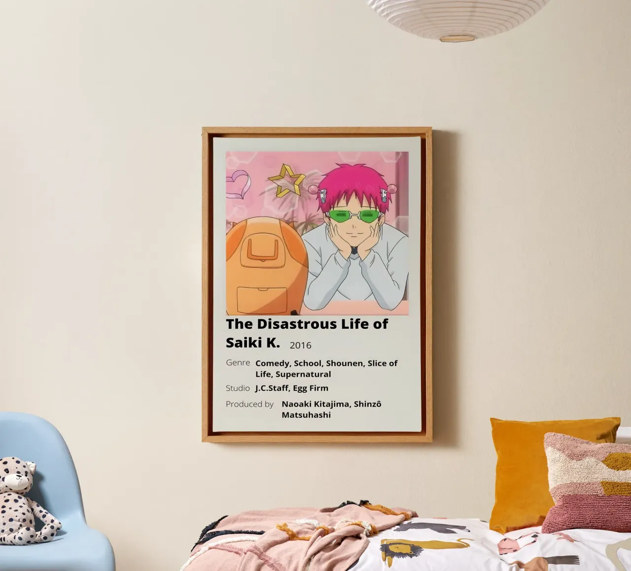 The Disastrous Life of  Saiki K. 2016 tela con Cornice a cassetta da Totoya