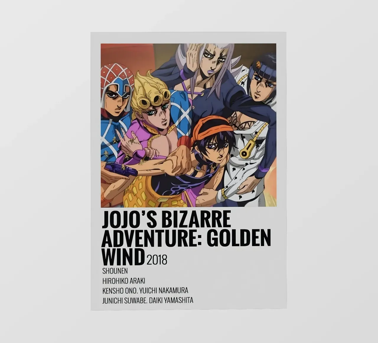 JOJO'S BIZARRE ADVENTURE GOLDEN WIND 2018 pellicola backlit da Totoya