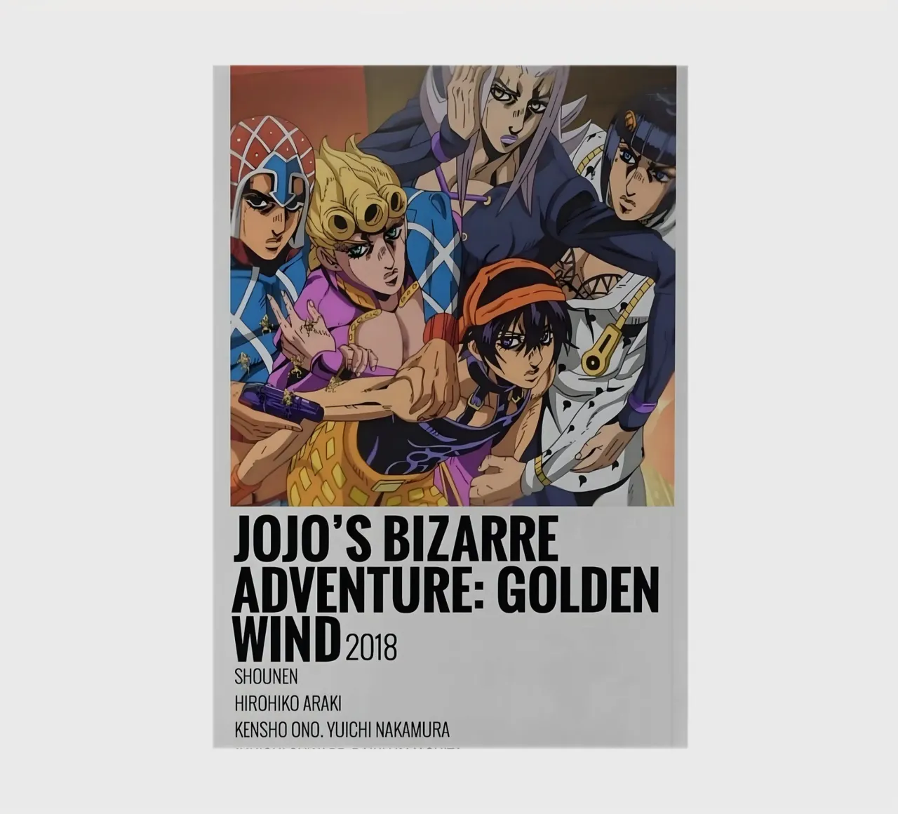 JOJO'S BIZARRE ADVENTURE GOLDEN WIND 2018 notebook by Totoya
