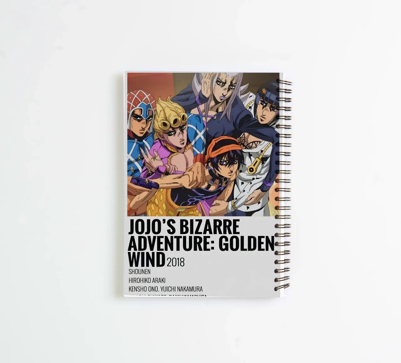 JOJO'S BIZARRE ADVENTURE GOLDEN WIND 2018 diario ad anelli da Totoya