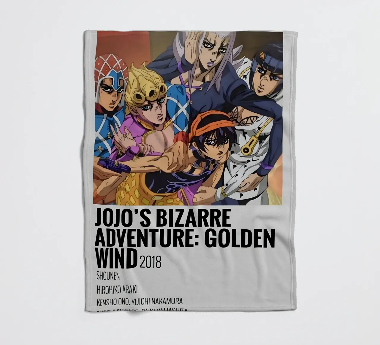 JOJO'S BIZARRE ADVENTURE GOLDEN WIND 2018 coperta in pile da Totoya
