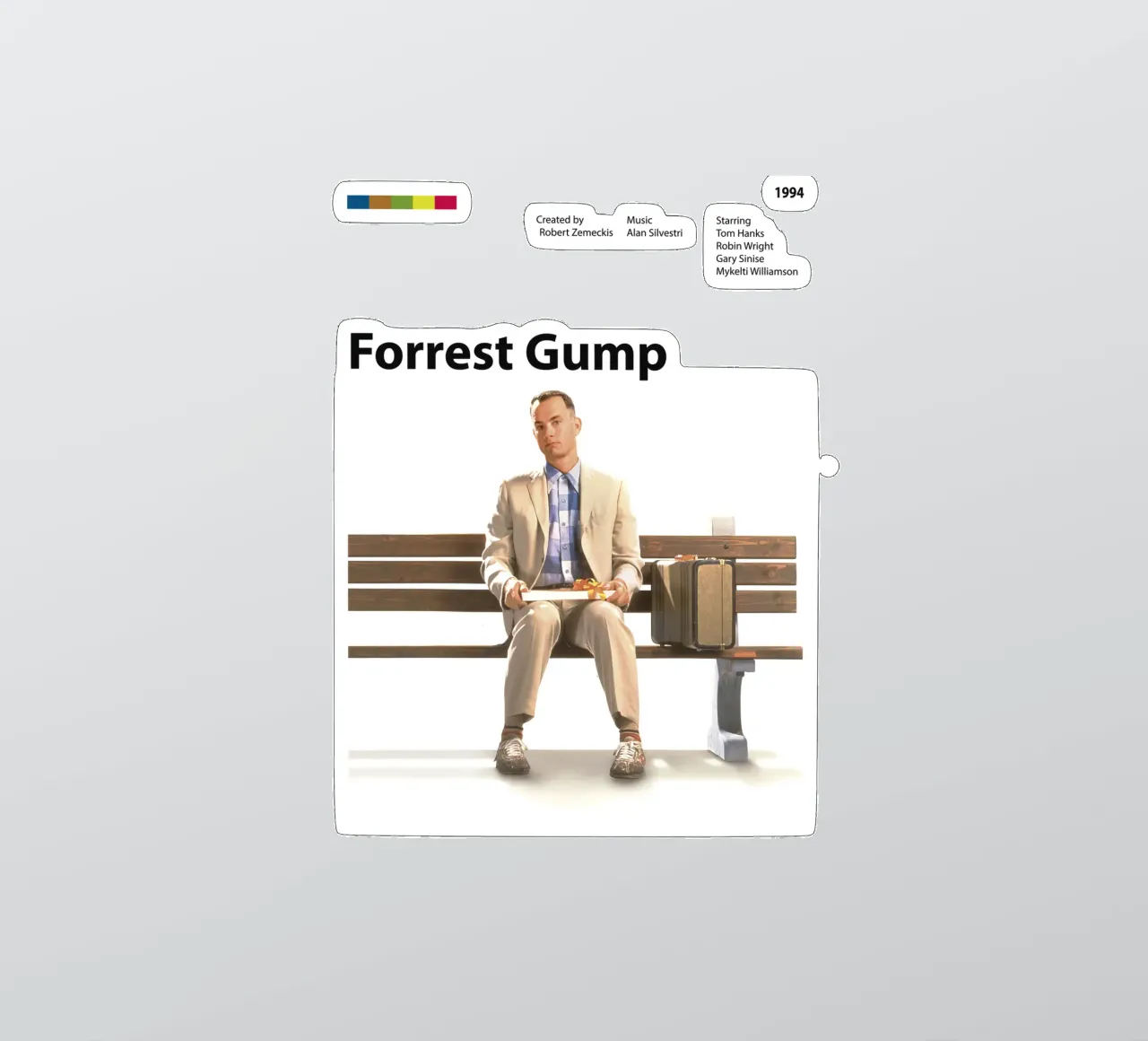 Forrest Gump adesivo da 🎞 The Movie Wall