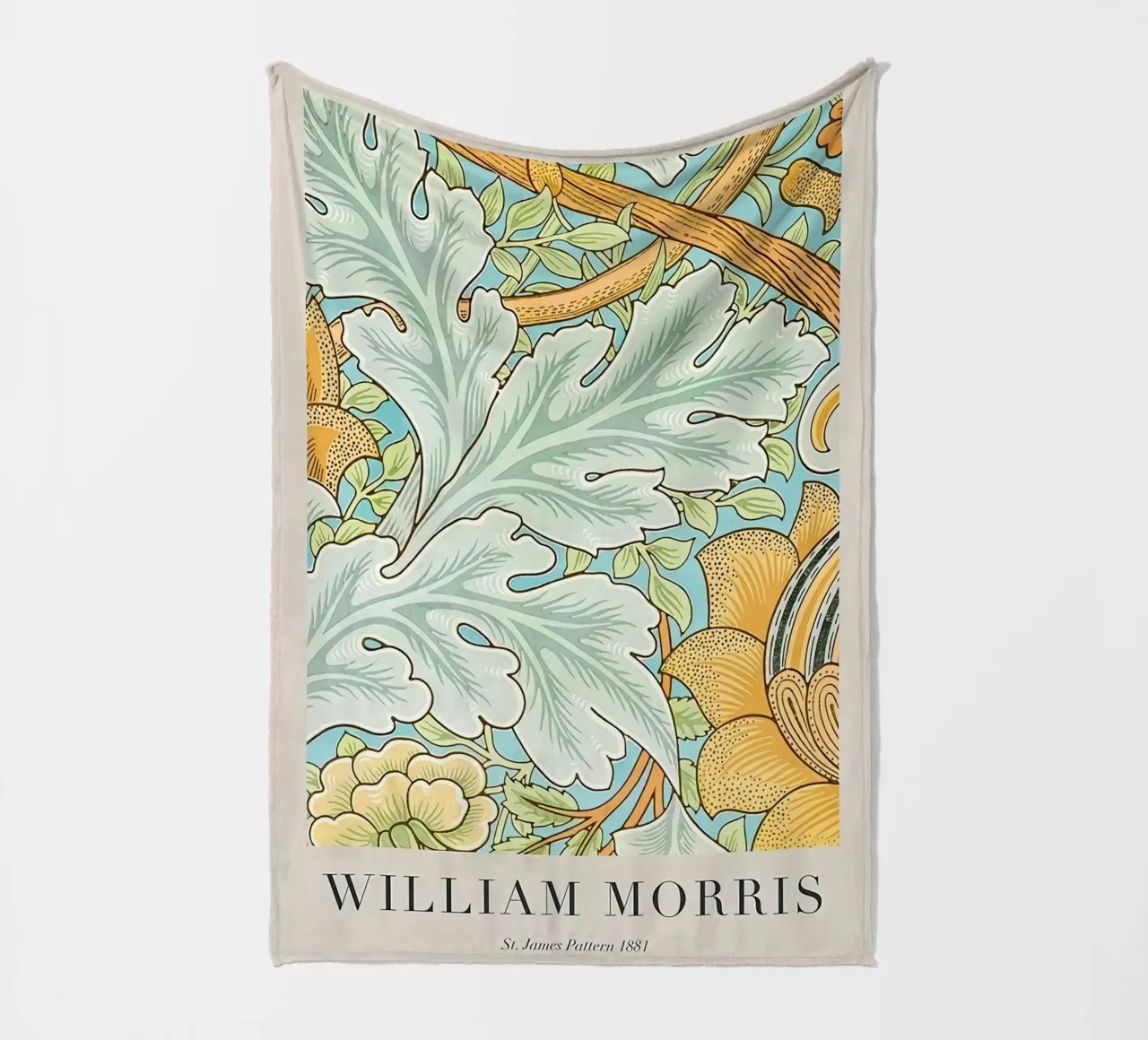 William Morris St. James Pattern 1881 fleece blanket by Kunzeworld