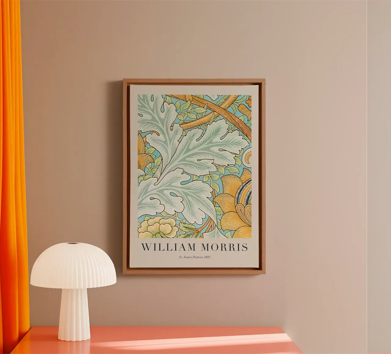 William Morris St. James Pattern 1881 canvas with Floater frame by Kunzeworld