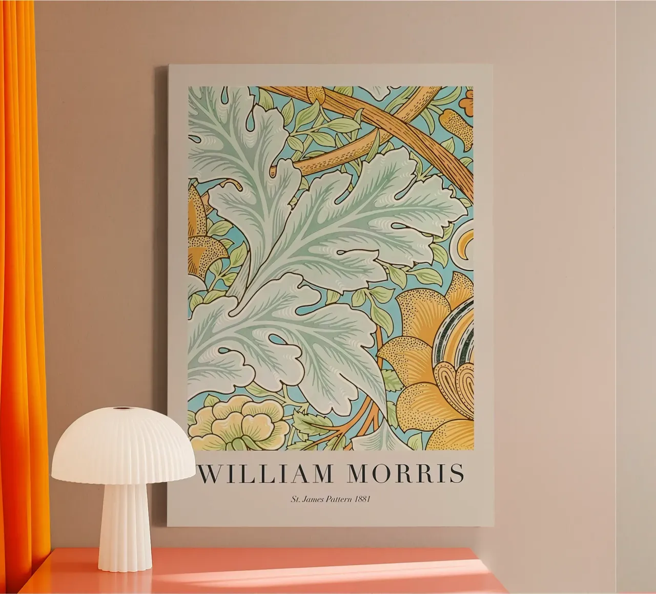 William Morris St. James Pattern 1881 canvas with Floater frame by Kunzeworld