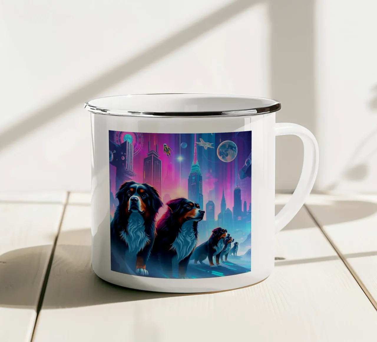 Bellissimo cane da montagna bernese #64 tazza in smalto da Yumis.Beargang.and.Me