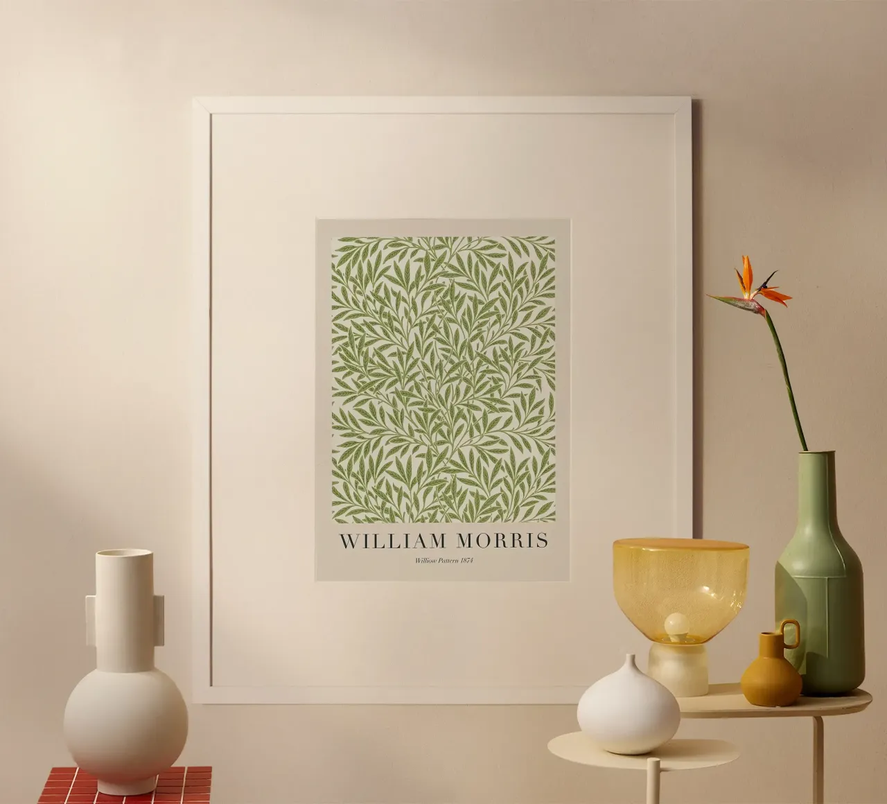 William Morris modello Salice 1874 poster con telaio in alluminio da Kunzeworld