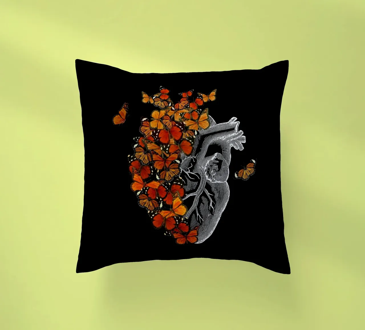 Cuore di farfalla monarca cuscino da Tobe Fonseca