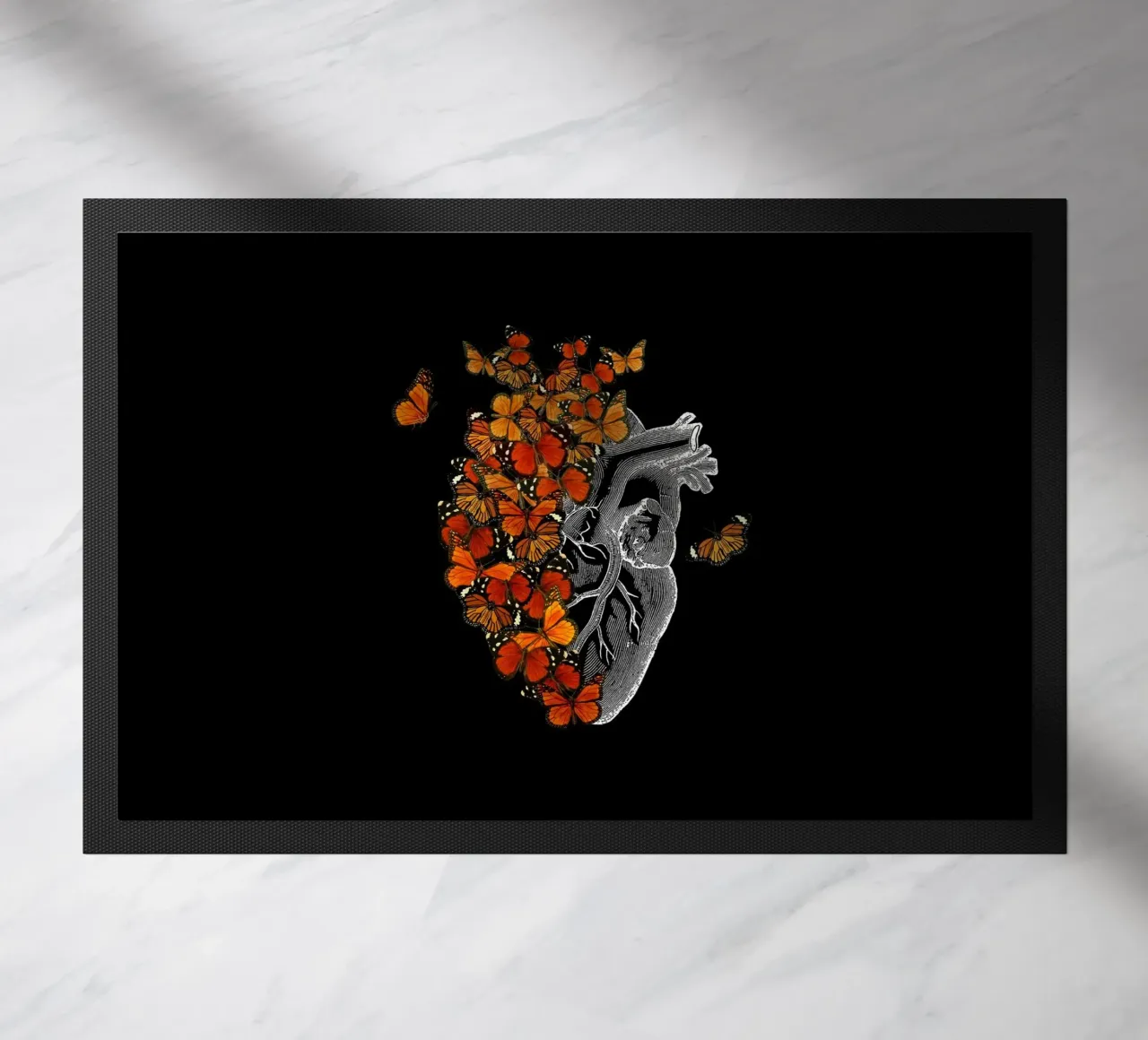 Cuore di farfalla monarca zerbino da Tobe Fonseca