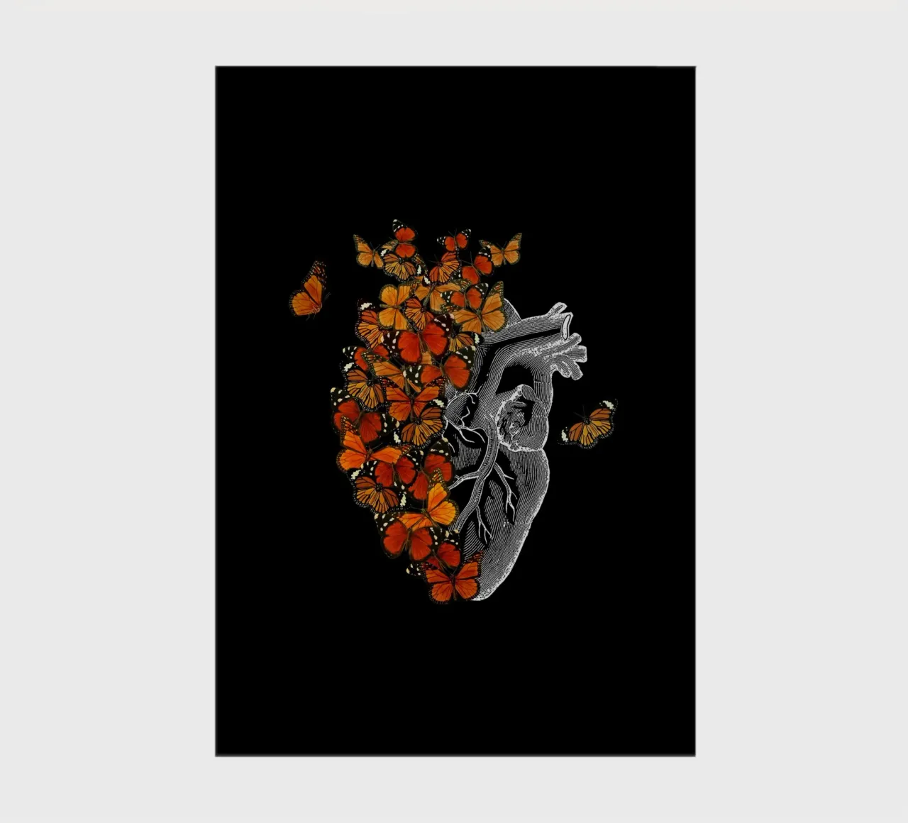 Monarch Butterfly Heart notebook by Tobe Fonseca