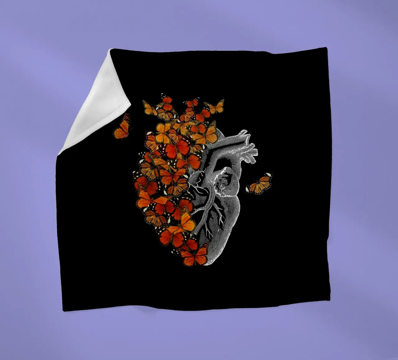 Cuore di farfalla monarca coperta in pile da Tobe Fonseca