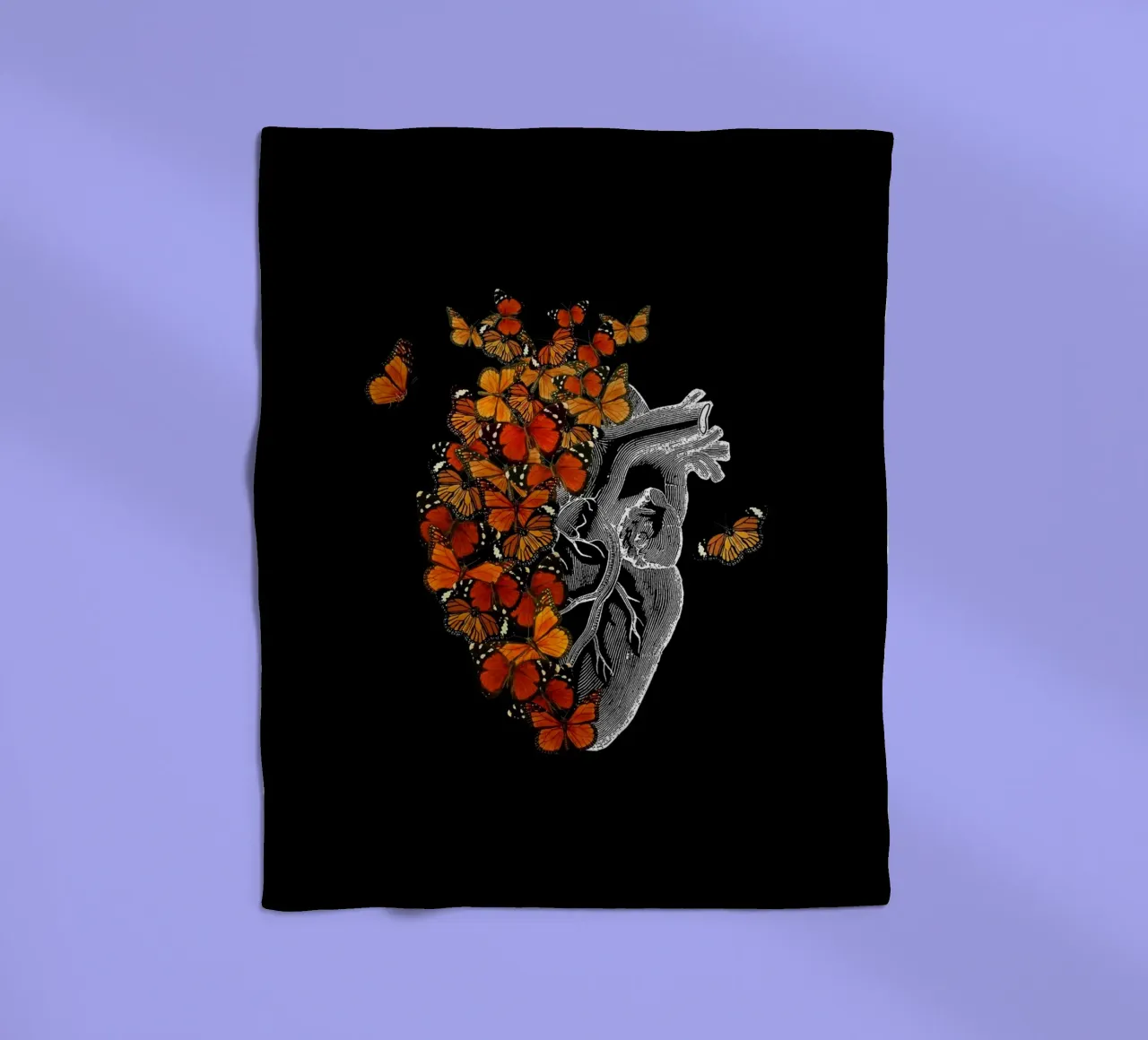 Cuore di farfalla monarca coperta in pile da Tobe Fonseca