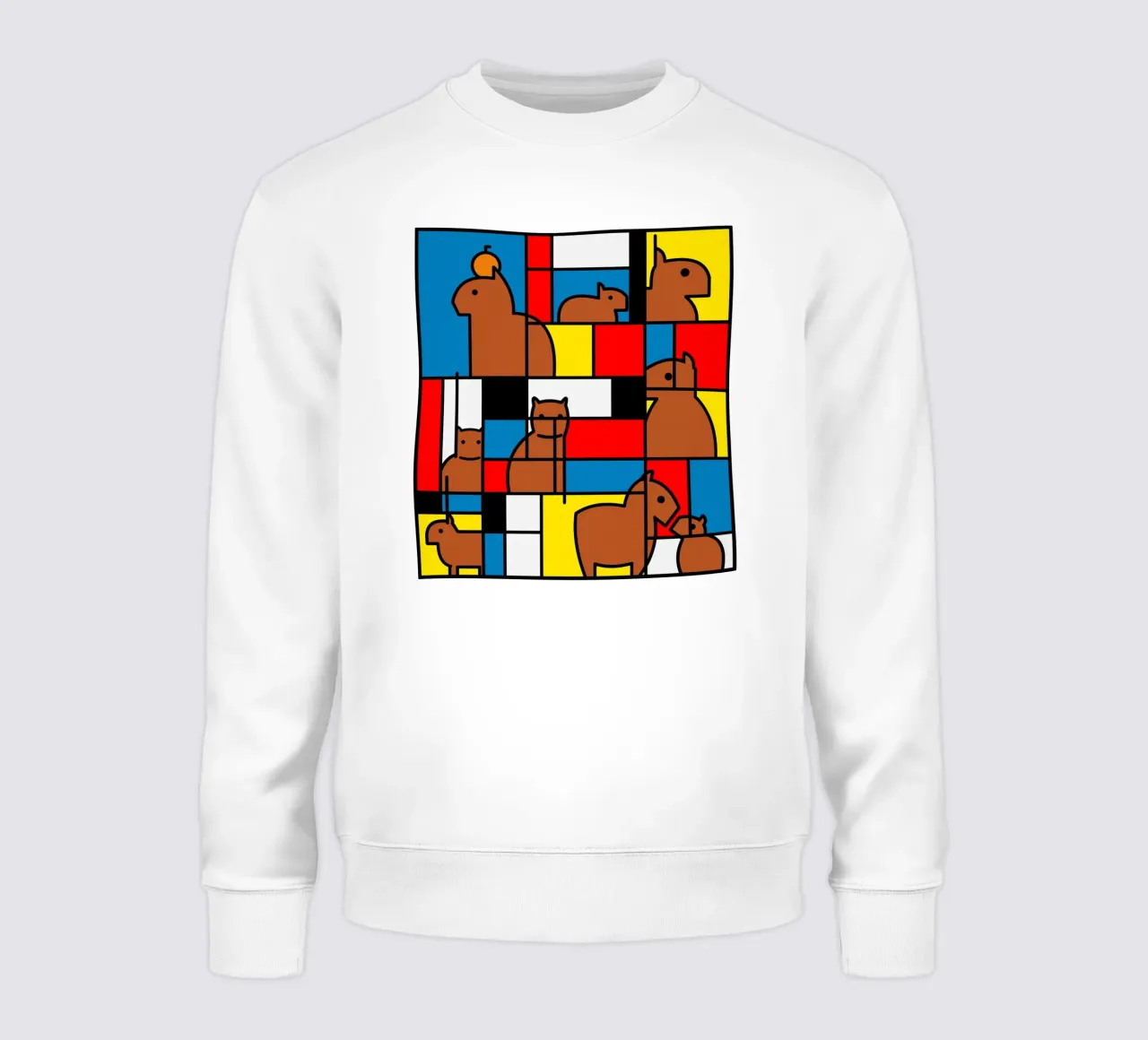 Mondrian Capybara felpa da Tobe Fonseca
