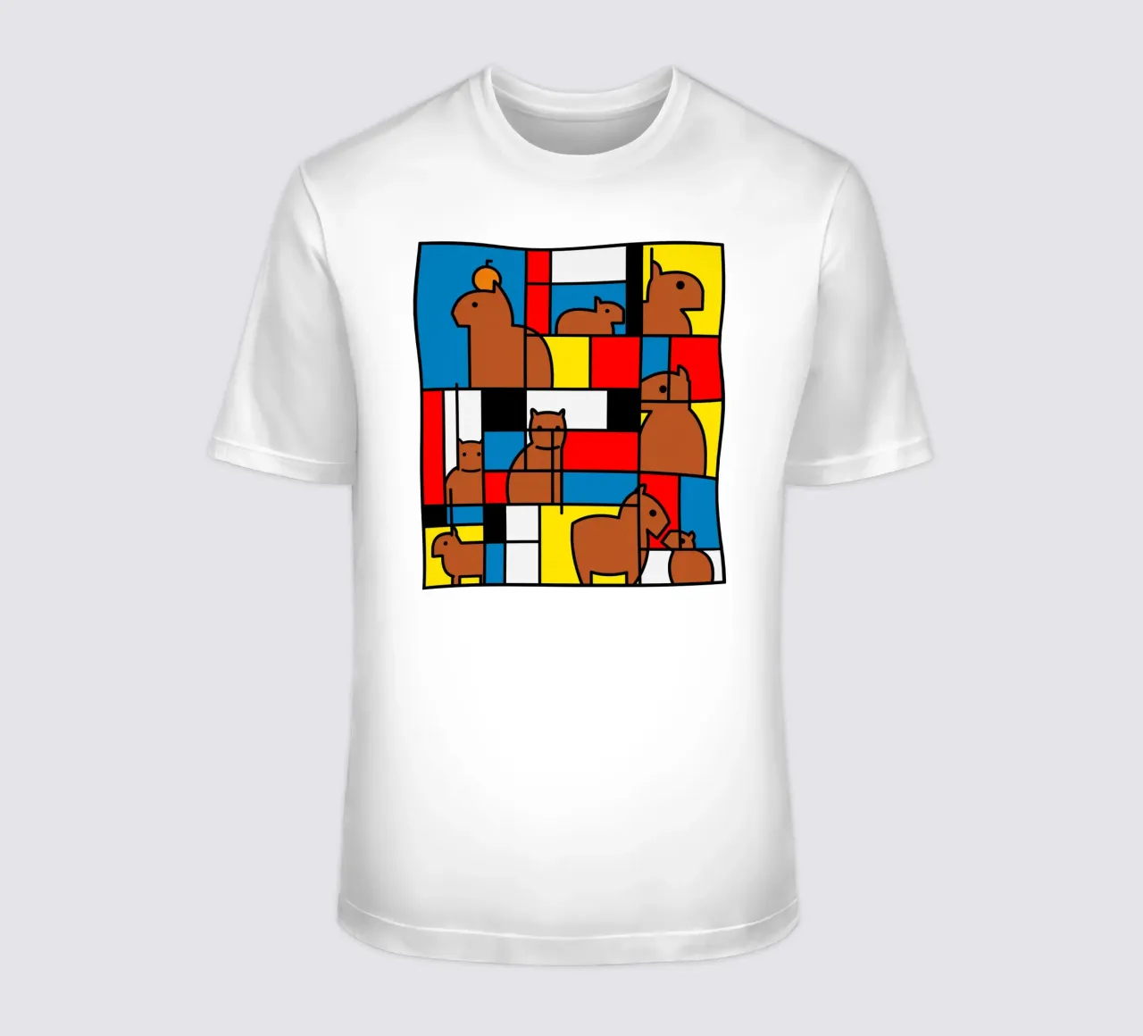 Mondrian Capybara t-shirt da Tobe Fonseca