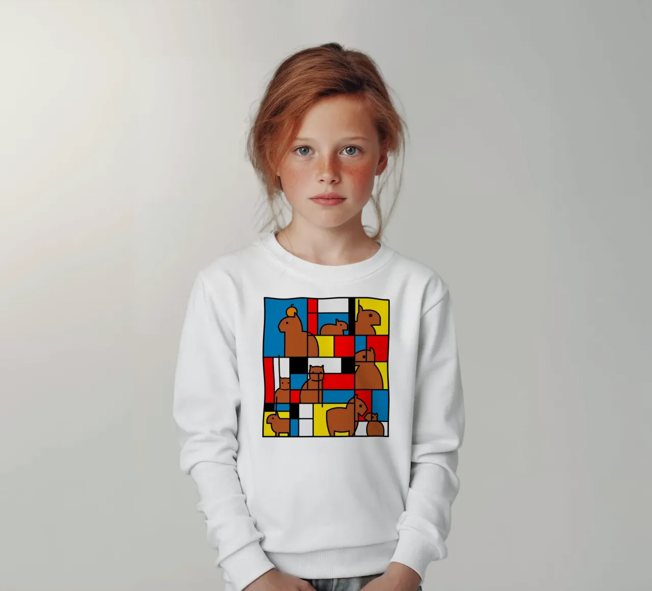 Mondrian Capybara felpa bambino da Tobe Fonseca