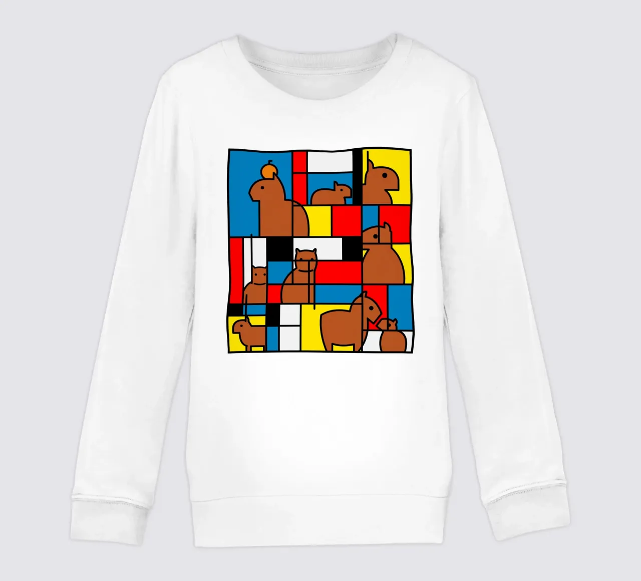 Mondrian Capybara felpa bambino da Tobe Fonseca