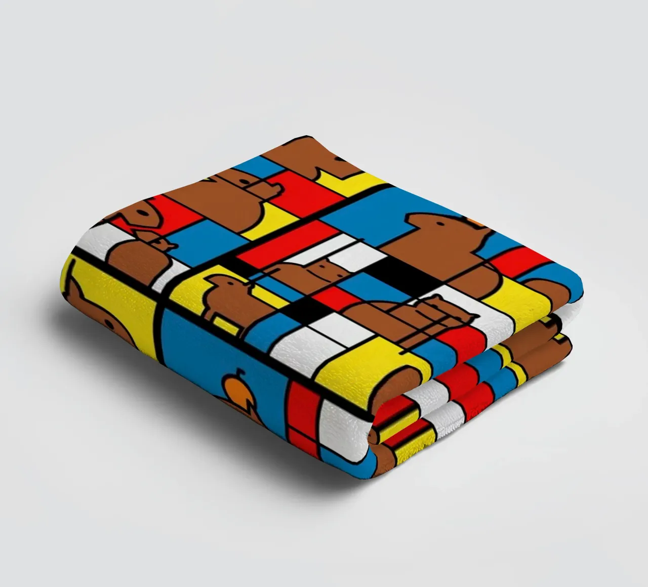 Mondrian Capybara asciugamano da bagno da Tobe Fonseca