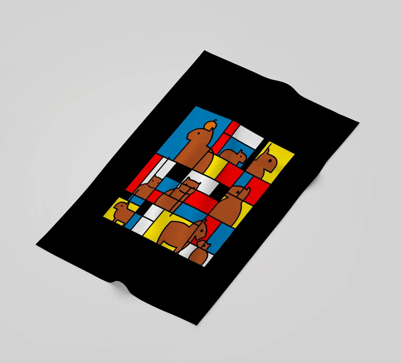 Mondrian Capybara telo mare da Tobe Fonseca