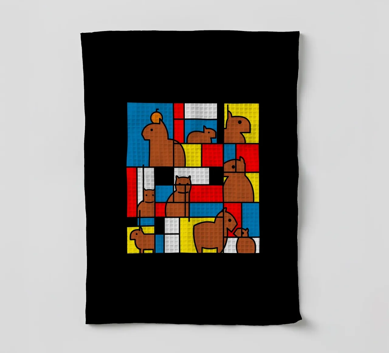 Mondrian Capybara canovaccio da cucina da Tobe Fonseca