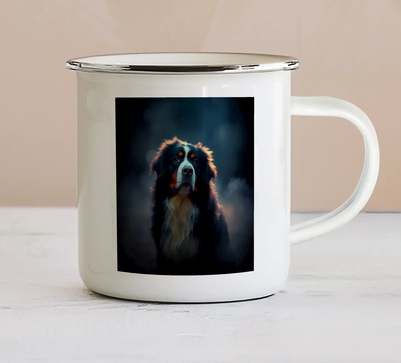 Bellissimo cane da montagna bernese #74 tazza in smalto da Yumis.Beargang.and.Me