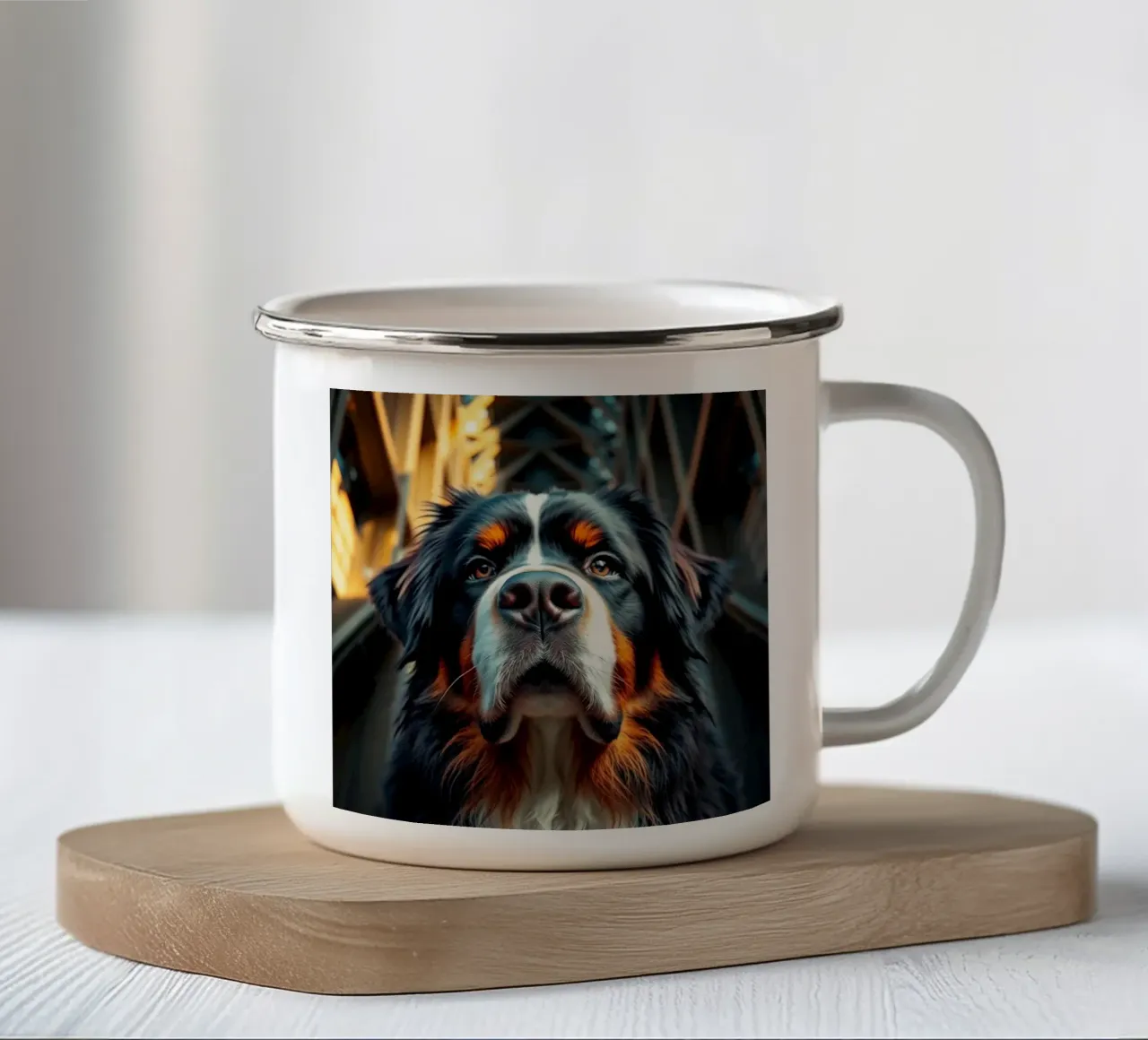 Bellissimo cane da montagna bernese #75 tazza in smalto da Yumis.Beargang.and.Me
