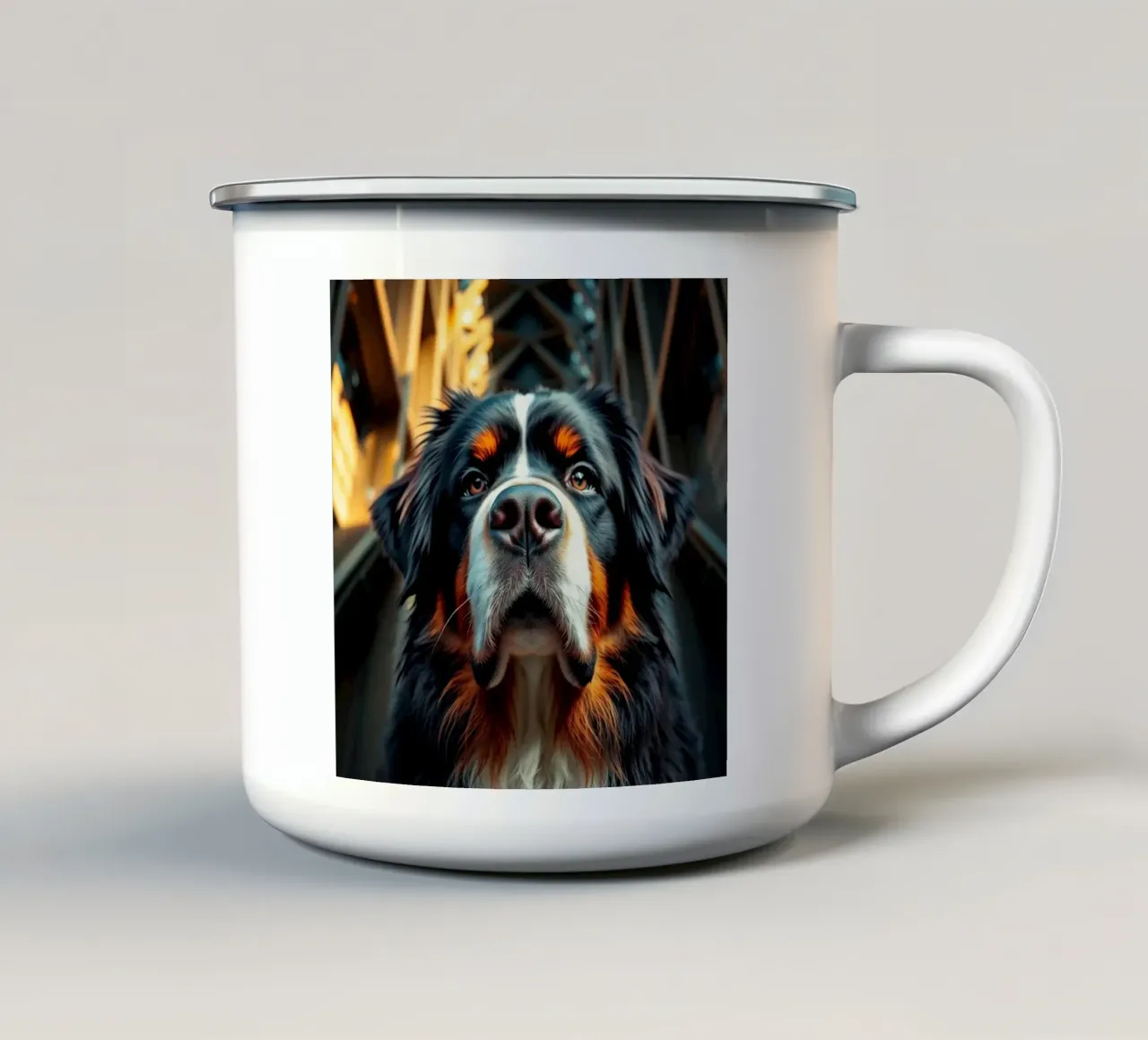 Bellissimo cane da montagna bernese #75 tazza in smalto da Yumis.Beargang.and.Me