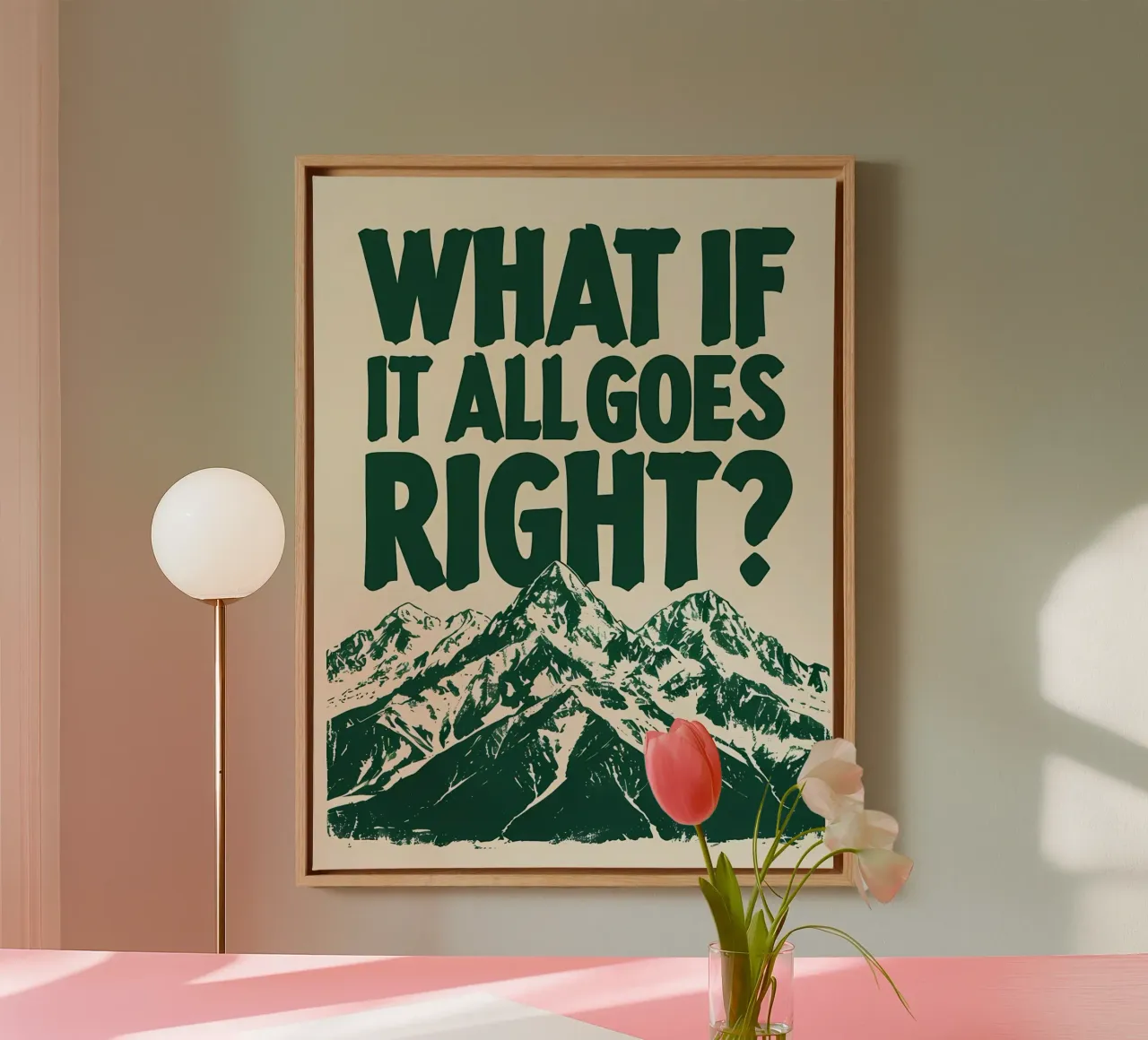 What If It All Goes Right? canvas by inspirational quote