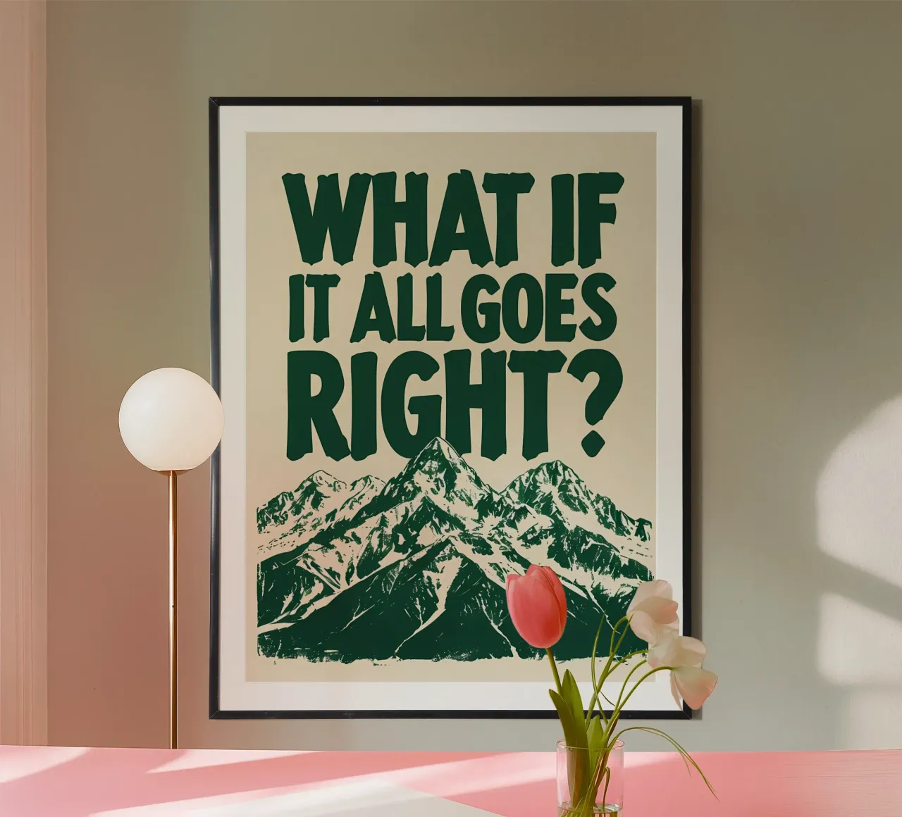 What If It All Goes Right? hahnemühle by inspirational quote