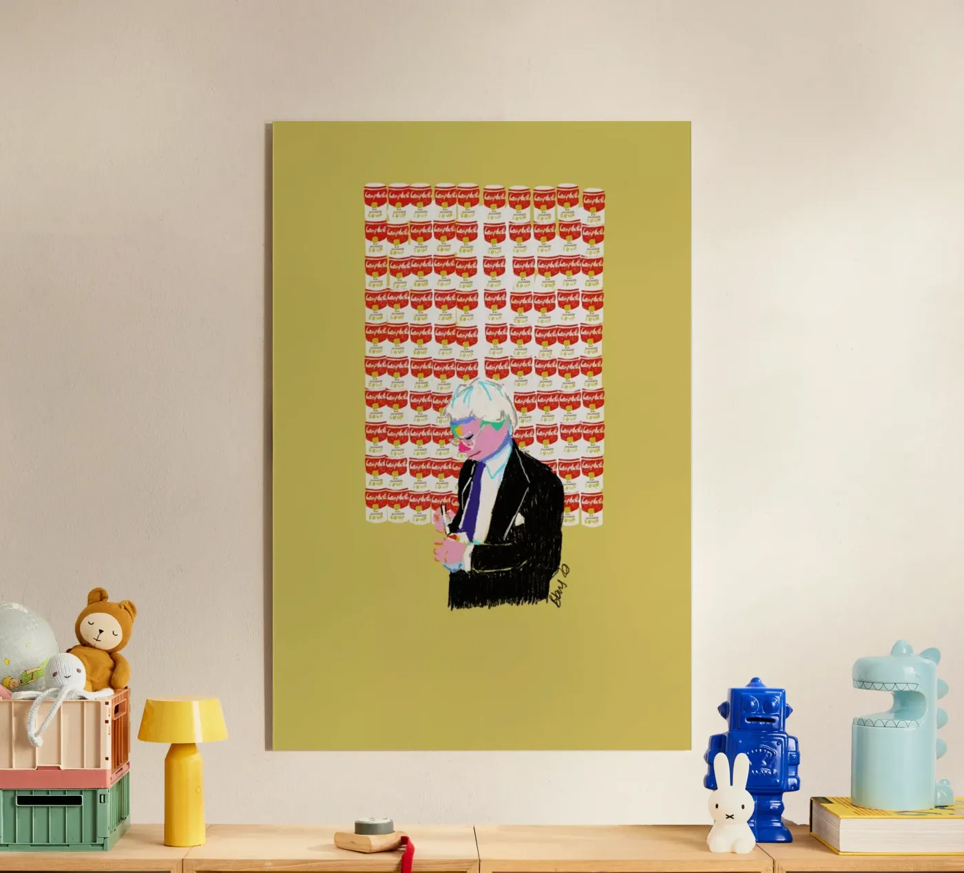 Andy Acryl-Glas von Blanca Nuñez Pozuelo
