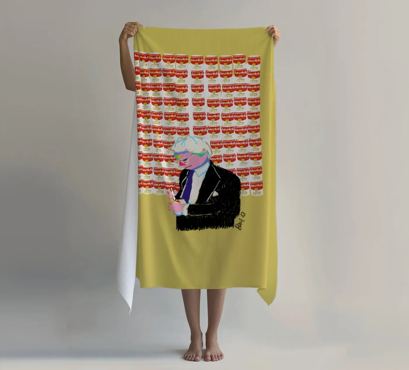 Andy beach towel by Blanca Nuñez Pozuelo