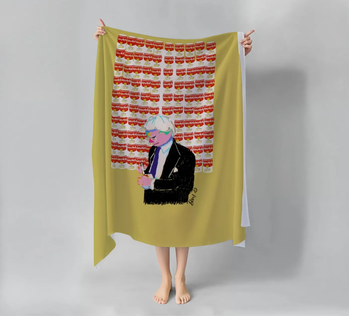 Andy beach towel by Blanca Nuñez Pozuelo
