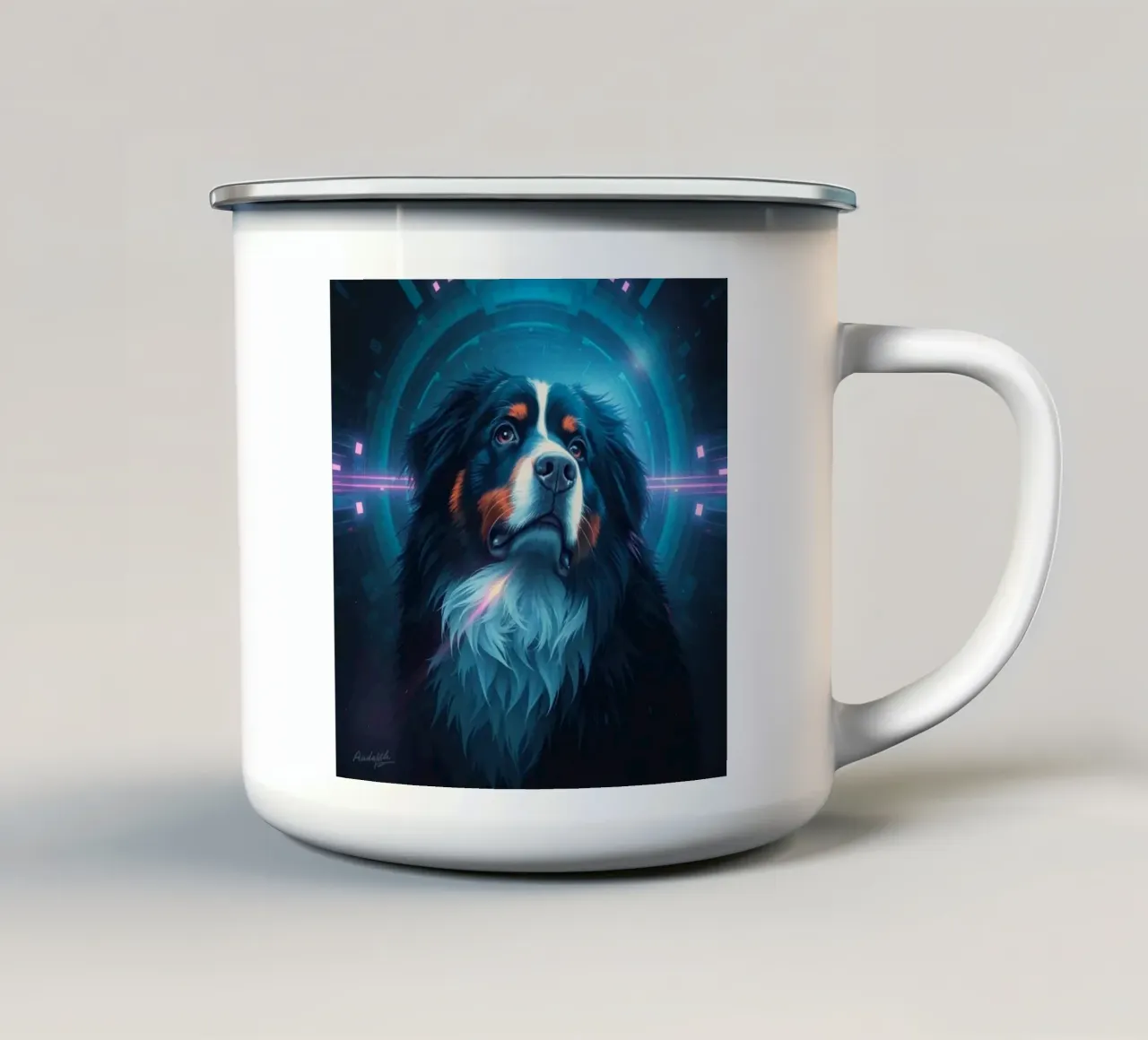 Bellissimo cane da montagna bernese #80 tazza in smalto da Yumis.Beargang.and.Me