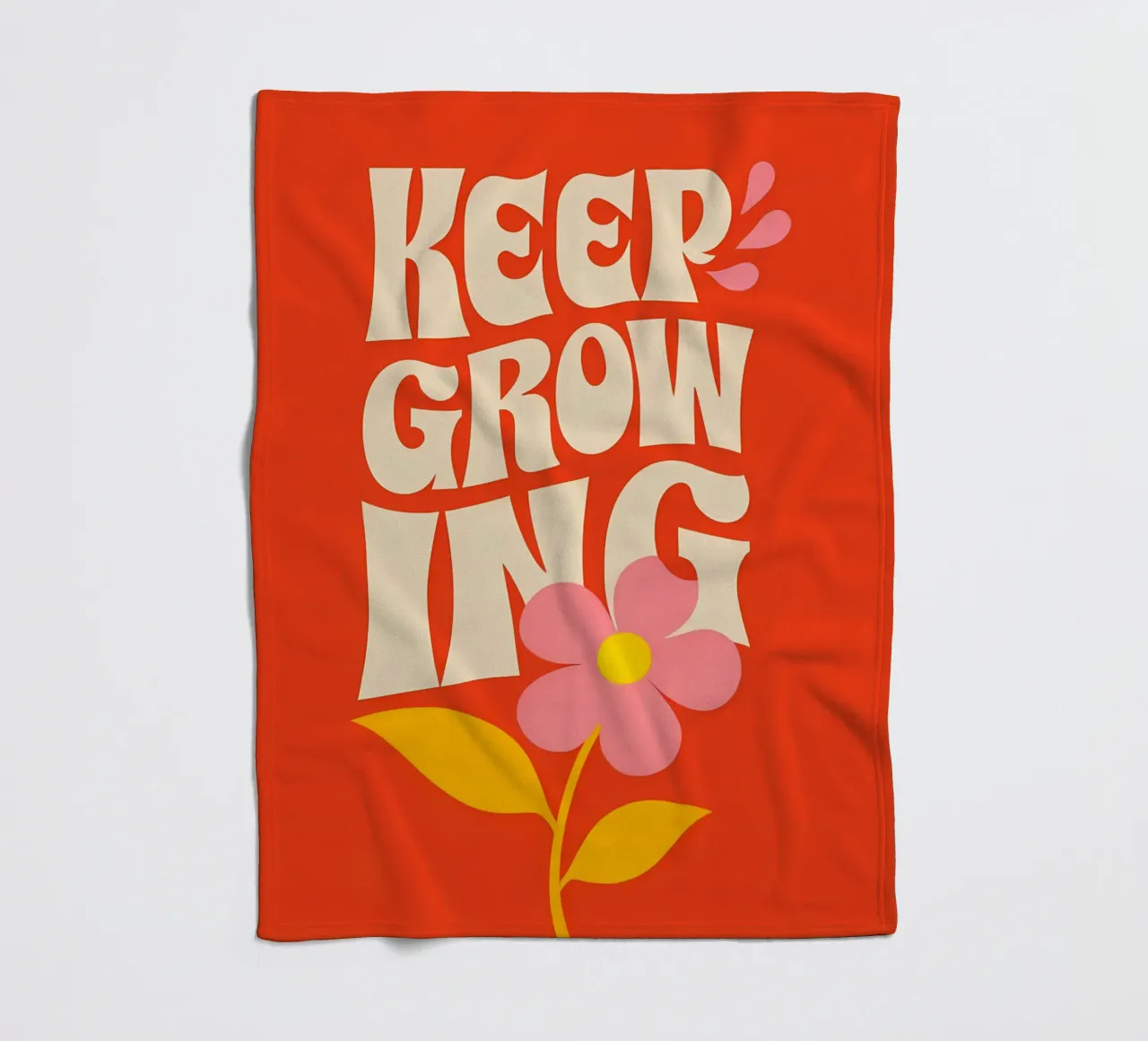 Continuare a crescere coperta in pile da inspirational quote