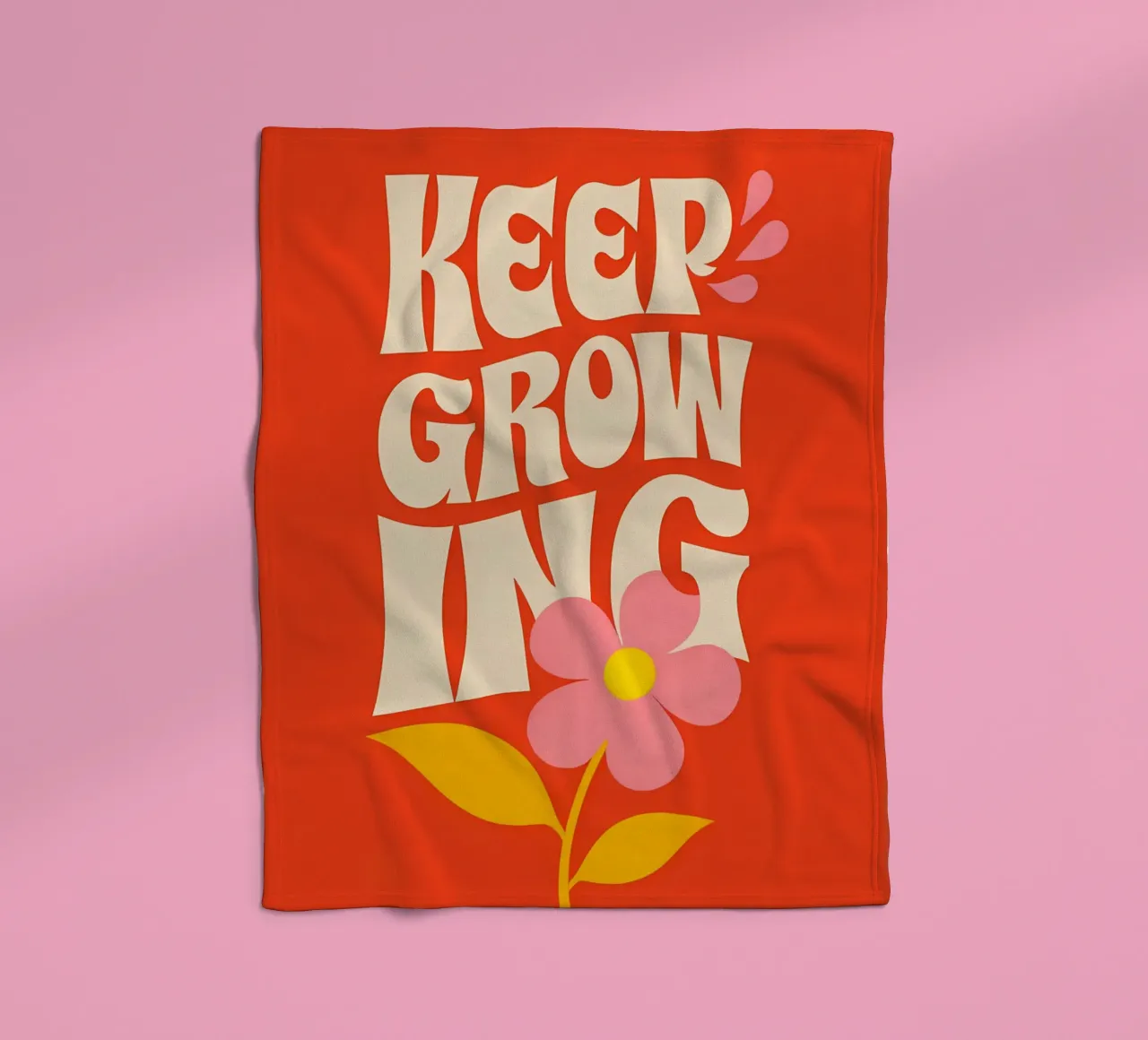 Continuare a crescere coperta in pile da inspirational quote