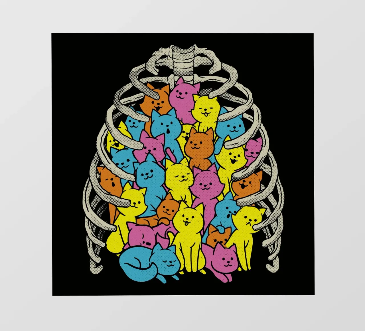 Neko Cat Ribbenkast Kleurrijk fotobehang van Tobe Fonseca