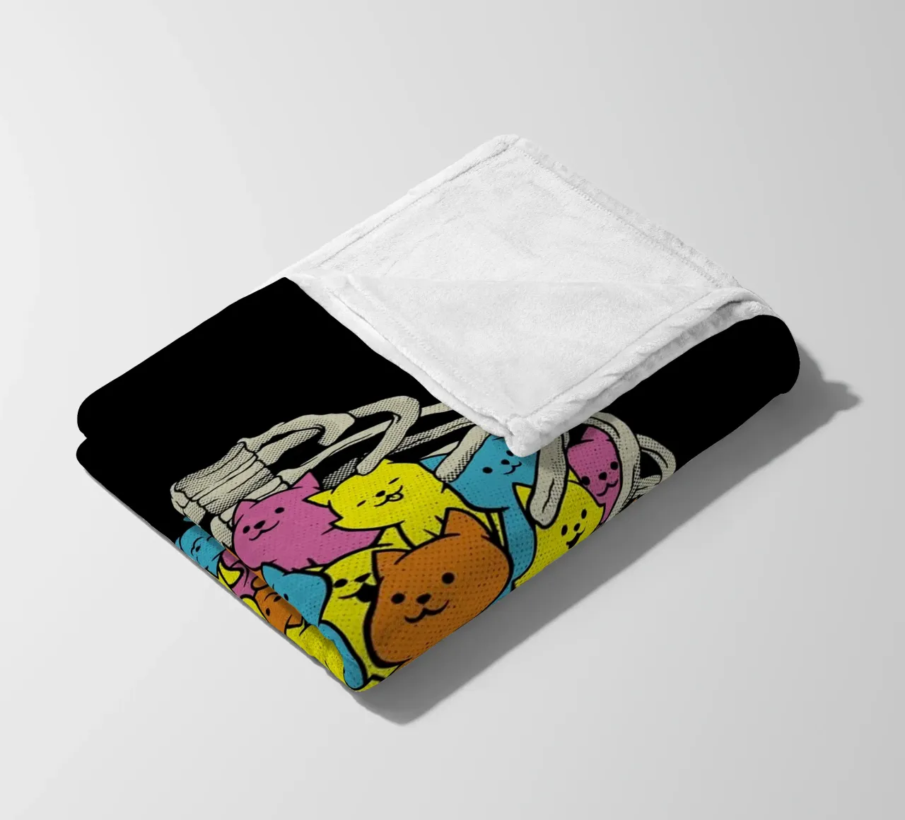 Gatto Neko Gabbia toracica colorata coperta in pile da Tobe Fonseca