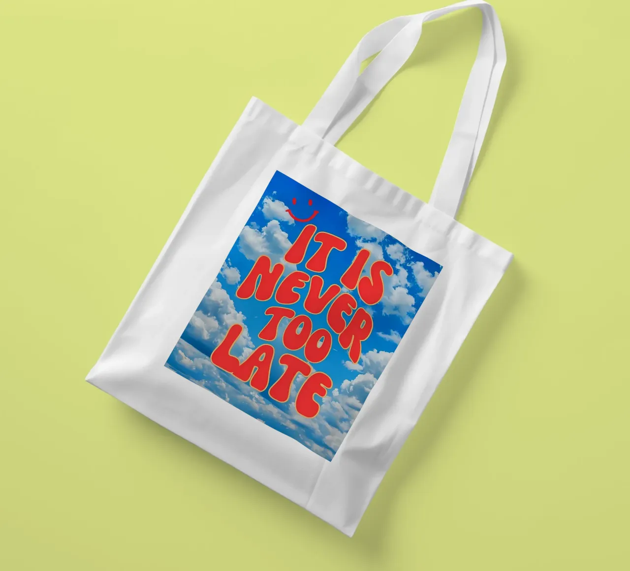 Sky's the Limit tote bag by inspirational quote