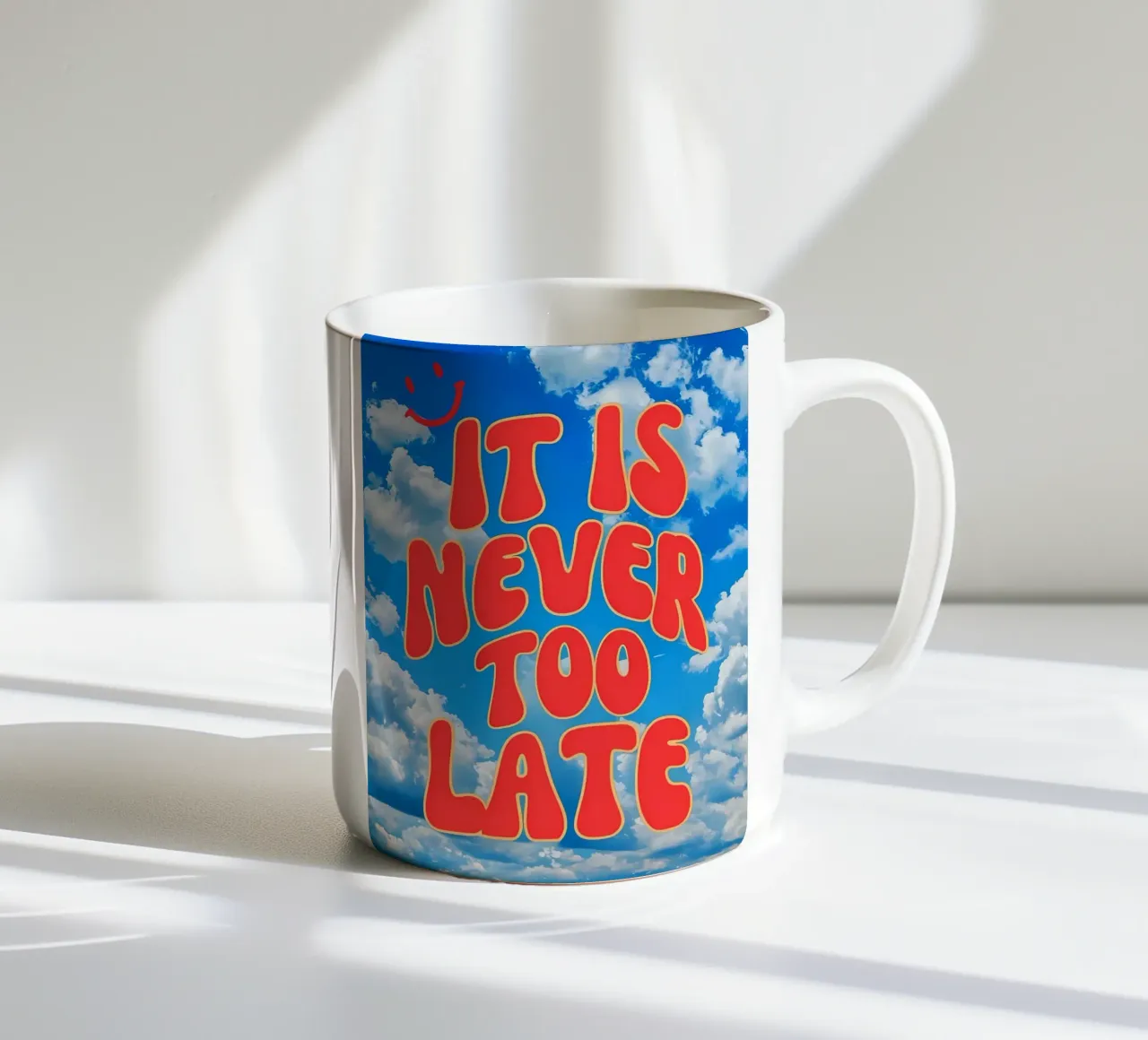 Sky's the Limit keramische mok van inspirational quote