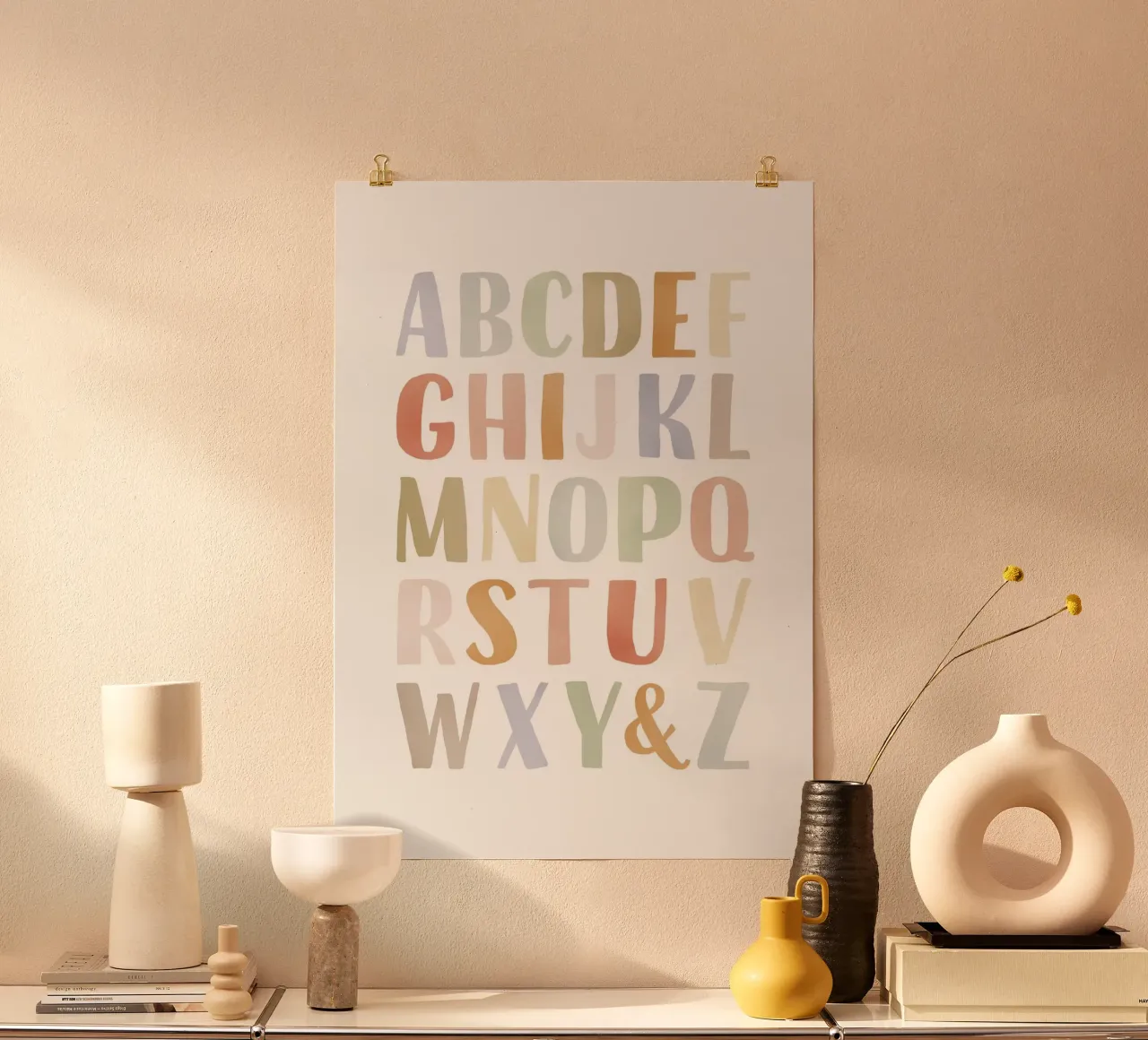 Poster dell'alfabeto, arte educativa, ABC, decorazioni per la cameretta poster da ABC Prints