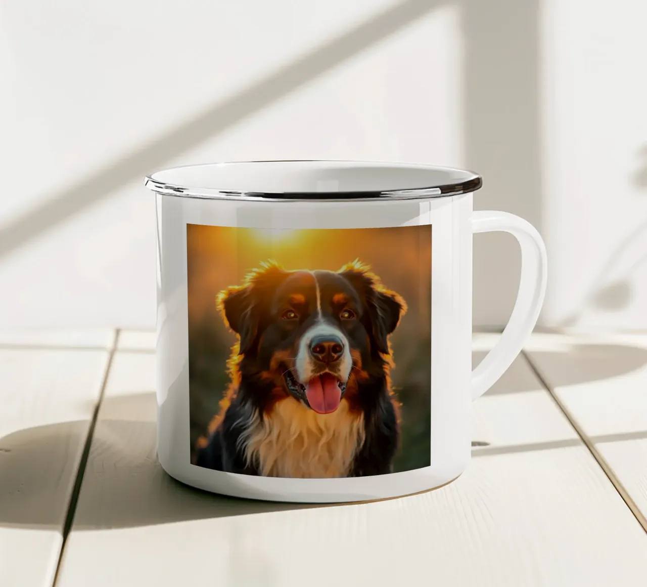 Bellissimo cane da montagna bernese #89 tazza in smalto da Yumis.Beargang.and.Me