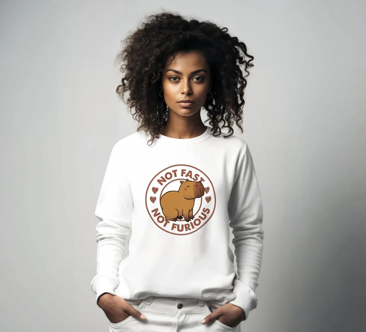 Nicht schnell, nicht wütend - Capybara Sweatshirt von Tobe Fonseca